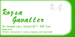 rozsa gavaller business card